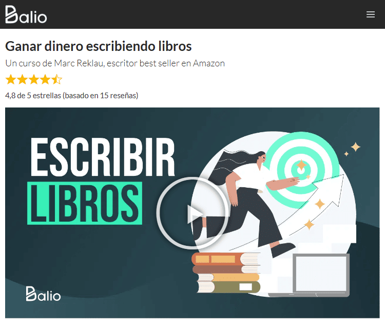 Balio: Ganar dinero escribiendo libros Balio: Ganar dinero escribiendo libros