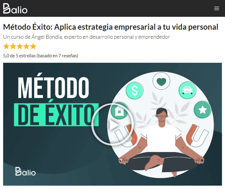 Balio: Método éxito. Aplica estrategia empresarial a tu vida personal Balio: Método éxito. Aplica estrategia empresarial a tu vida personal
