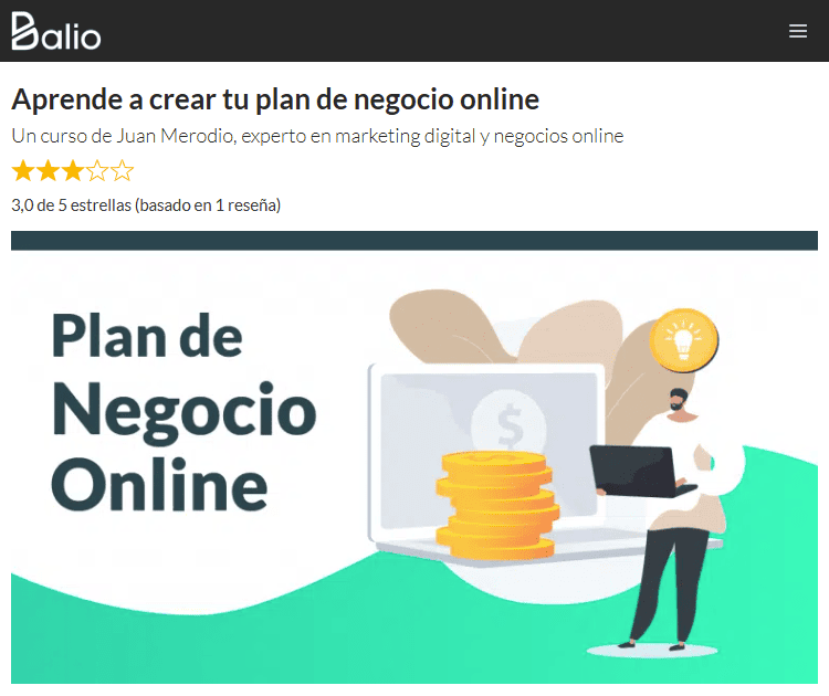 Balio: Aprende a crear tu plan de negocio online Balio: Aprende a crear tu plan de negocio online