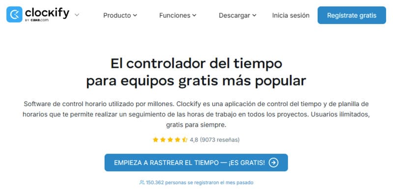 Clockify - herramienta gratuita para teletrabajar