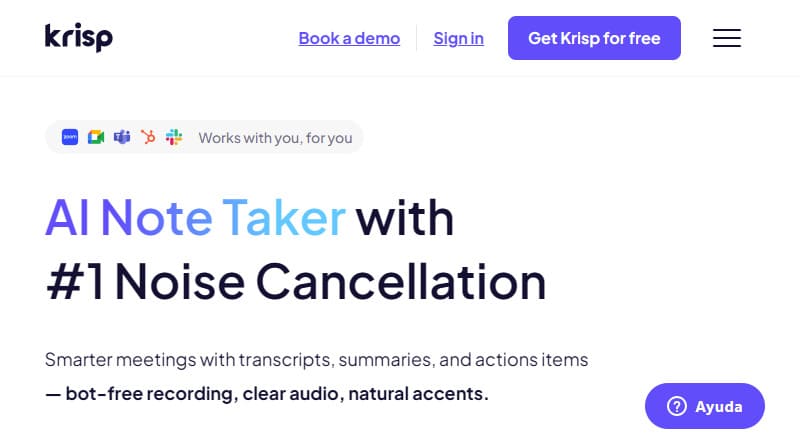 Krisp - herramienta gratuita para teletrabajar
