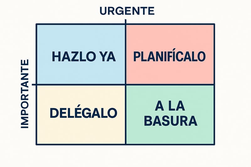 Matriz de Eisenhower para definir prioridades
